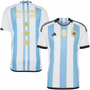 Argentinien 3-Sterne Weltmeister-Trikot (Himmelblau)