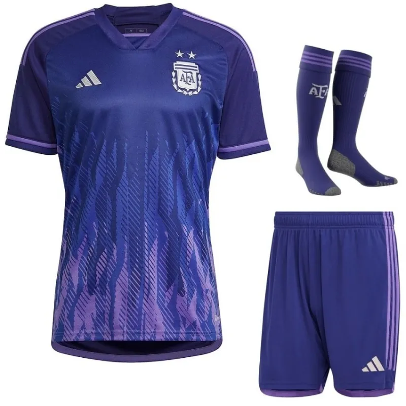Argentinien 2022 WM Auswärts Kinder Trikotset - Blau