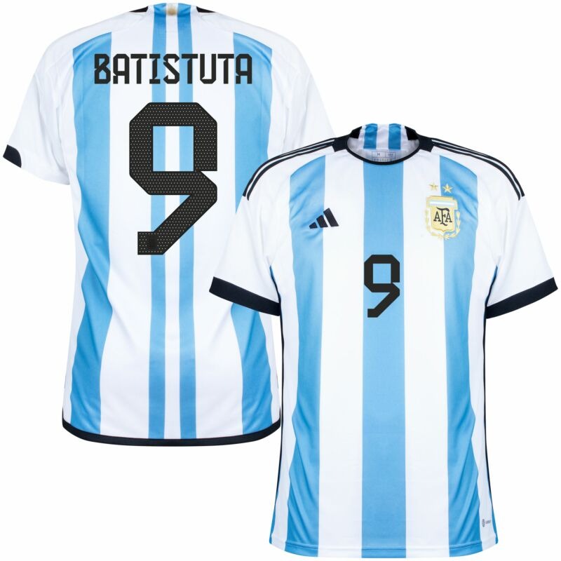 Batistuta, Argentinien 2022 Weltmeisterschaft Heimtrikot (Himmelblau)