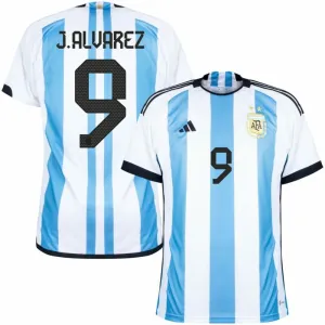 J. ALVAREZ, Argentinien 2022 Weltmeisterschaft Heimtrikot (Himmelblau)