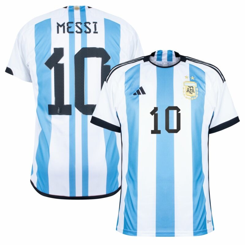 Messi, Maillot domicile de l'Argentine pour la Coupe du monde 2022 (Bleu ciel)