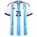 Dybala, Maglia di casa dell'Argentina per la Coppa del mondo 2022 (Blu celeste)