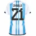 Dybala, Maglia di casa dell'Argentina per la Coppa del mondo 2022 (Blu celeste)