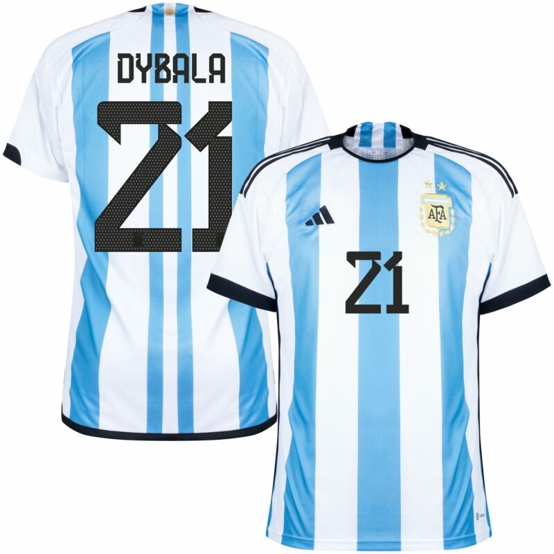 Dybala, Maglia di casa dell'Argentina per la Coppa del mondo 2022 (Blu celeste)