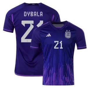 Dybala, Argentinien 2022 Weltmeisterschaft Auswärtstrikot (Blau)