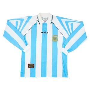 Argentinien Langarm-Heimtrikot 1998 (Blau und Weiß)
