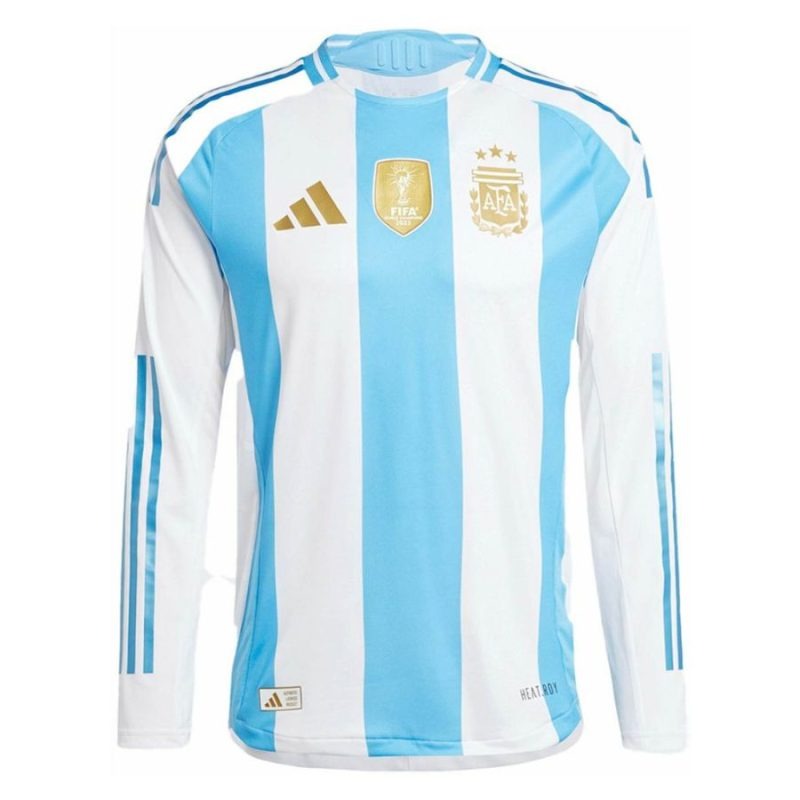Argentinien 2024/25 Heim Lange Ärmel Replica Trikot - Helle Blau