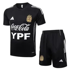 Argentinien 2025/26 Trainingsshirt + Shorts - Schwarz