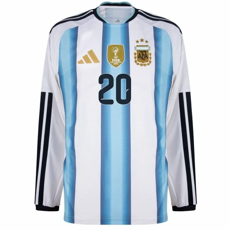 Argentine MAC ALLISTER 2026/27 Maillot domicile à manches longues - Bleu/Blanc