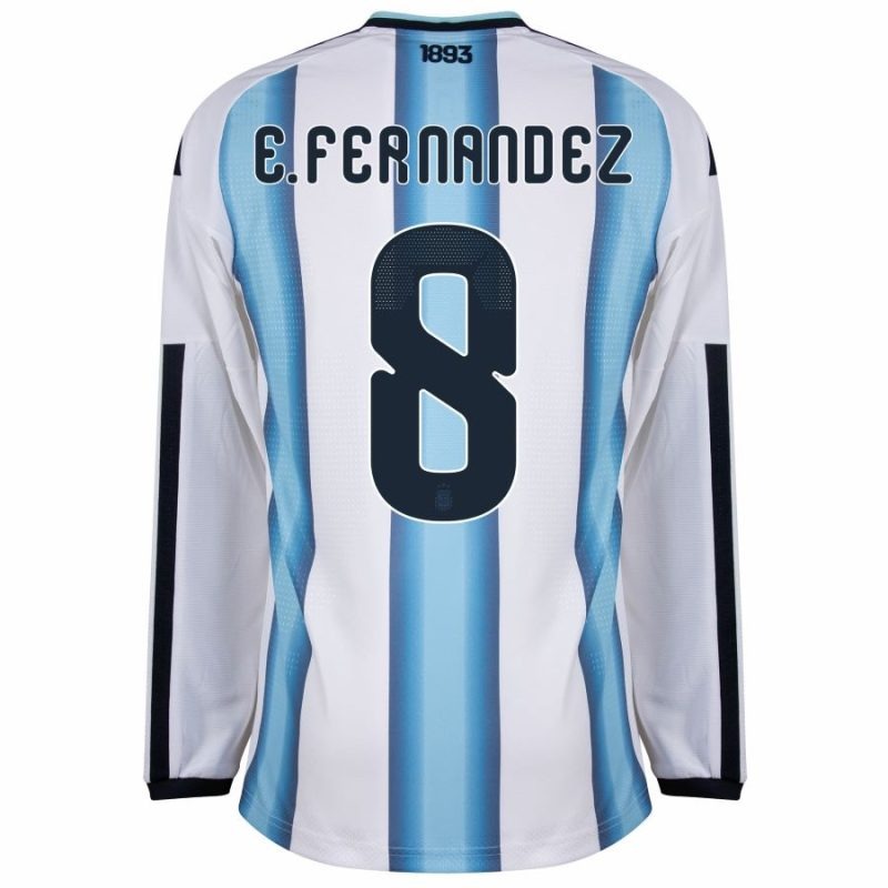 Argentine E.FERNANDEZ 2026/27 Maillot domicile à manches longues - Bleu/Blanc