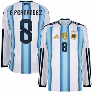 Argentina E.FERNANDEZ 2026/27 Maglia home a maniche lunghe - Blu/Bianca