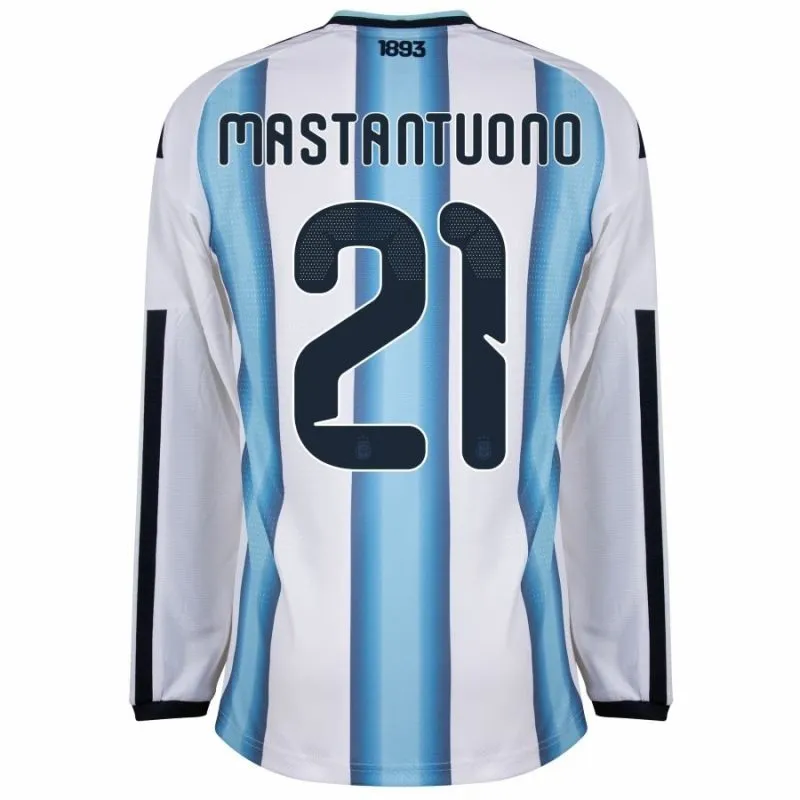 Argentinien MASTANTUONO 2026/27 Heimtrikot mit langen Ärmeln - Blau/Weiß
