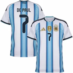 Maglia casalinga Argentina DE PAUL 2026/27 - Blu/Bianco