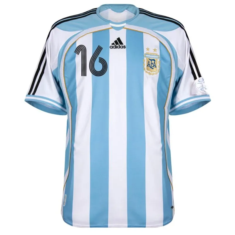 Maillot Domicile Rétro Argentine AIMAR 2006 Bleu Blanc