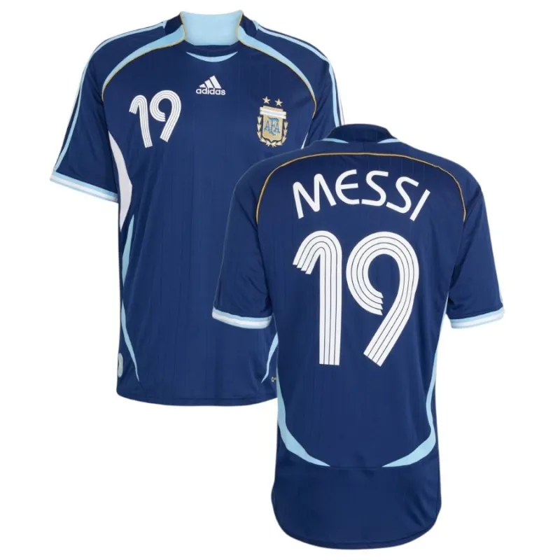 Maillot Extérieur Rétro Argentine MESSI 2006 Bleu