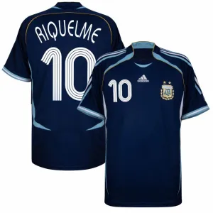 Argentinien RIQUELME 2006 Retro Auswärtstrikot Blau
