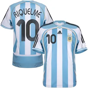Argentinien RIQUELME 2006 Retro Heimtrikot Blau Weiß