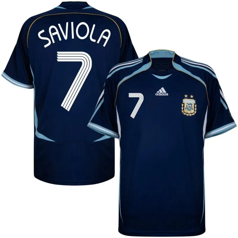 Maillot Extérieur Rétro Argentine SAVIOLA 2006 Bleu