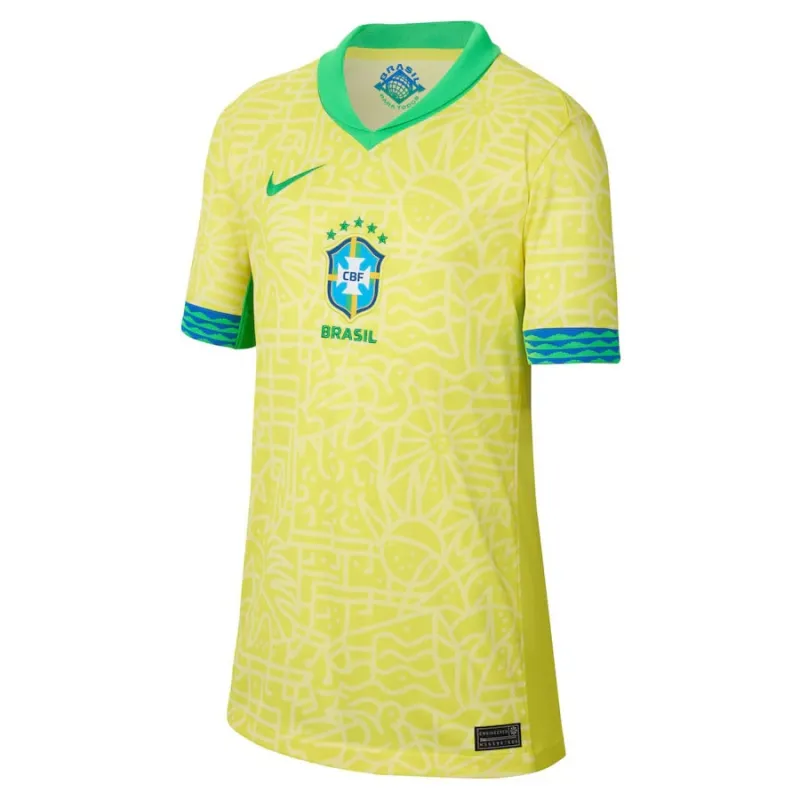 Brazil 2024/25 Home Jersey - Kids Fan Version (Yellow)