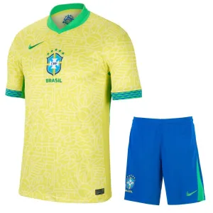 Brazil 2024/25 Home Jersey Set - Kids Fan Version (Yellow)
