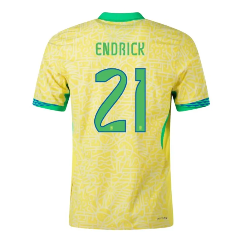 ENDRICK Brasilien 2024/25 Heim Kinder Fan-Trikotset - Gelb