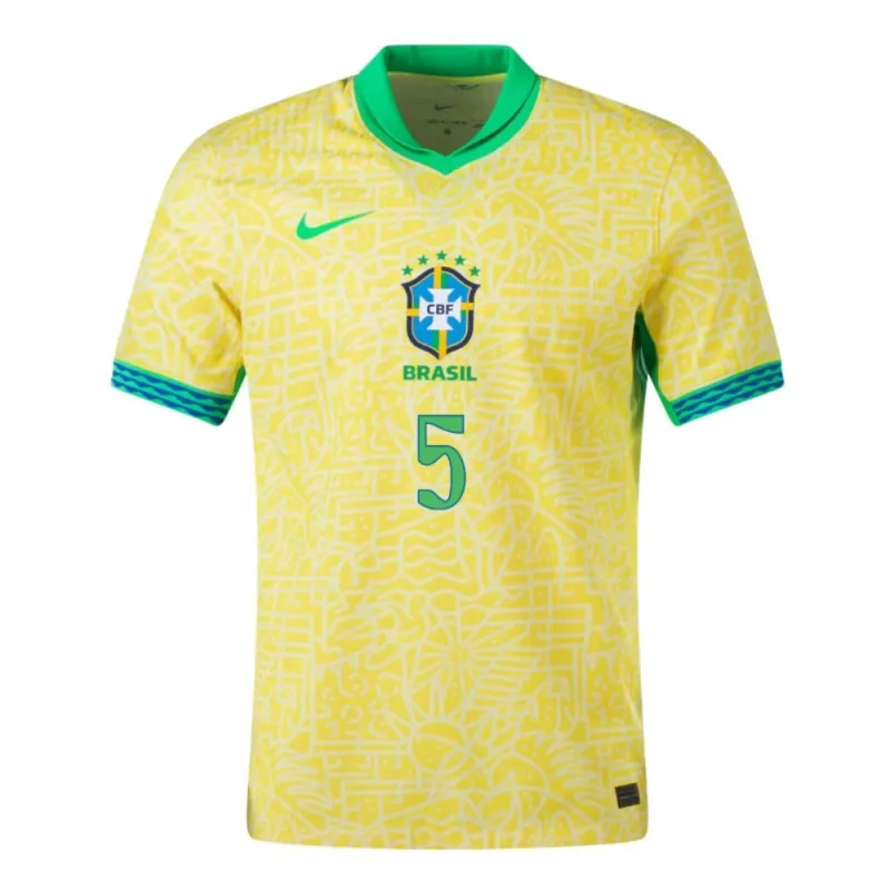 Casemiro, 2024/25 Brazil Home Jersey, Fan Edition, Yellow