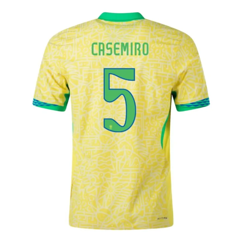 Casemiro, 2024/25 Brazil Home Jersey, Fan Edition, Yellow