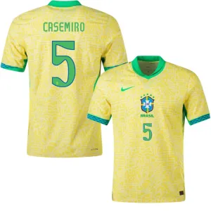 Casemiro, Brasilien Heimtrikot 2024/25, Fanausgabe, Gelb