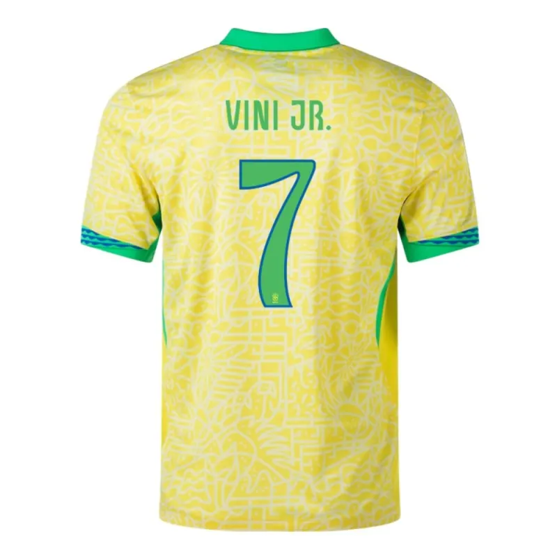 Vini Jr. Brasilien Heimtrikot 2024/25, Fanausgabe, Gelb
