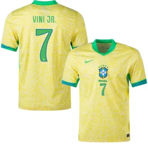 Vini Jr. Brasilien Heimtrikot 2024/25, Fanausgabe, Gelb