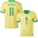 Raphinha, Brazil 2024/25 Home Jersey, Fan Version, Yellow