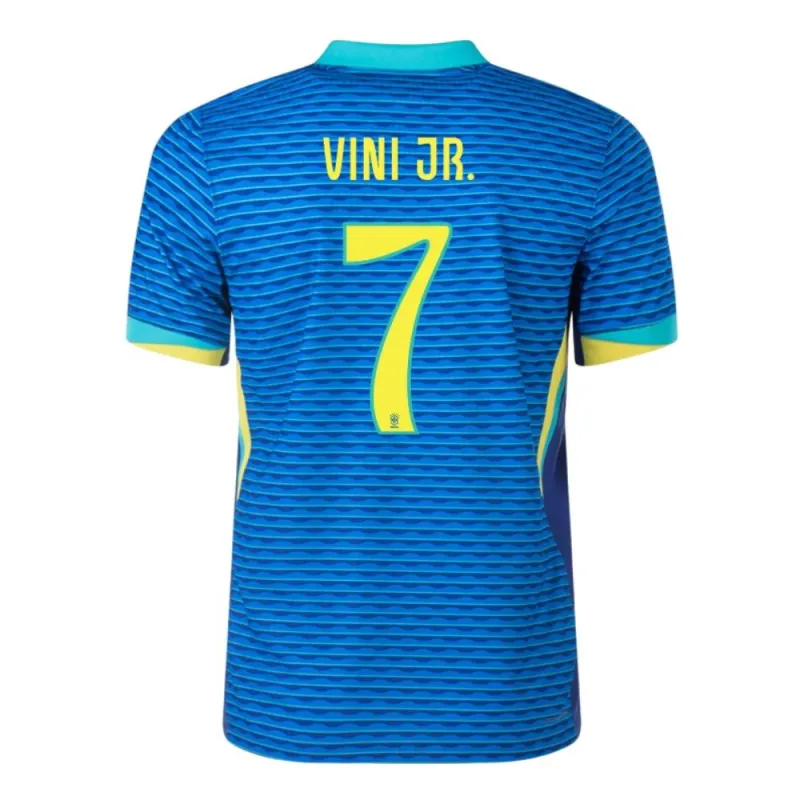 Vini Jr. Camiseta de fuera del Brasil 2024/25, edición de hinchas, Azul
