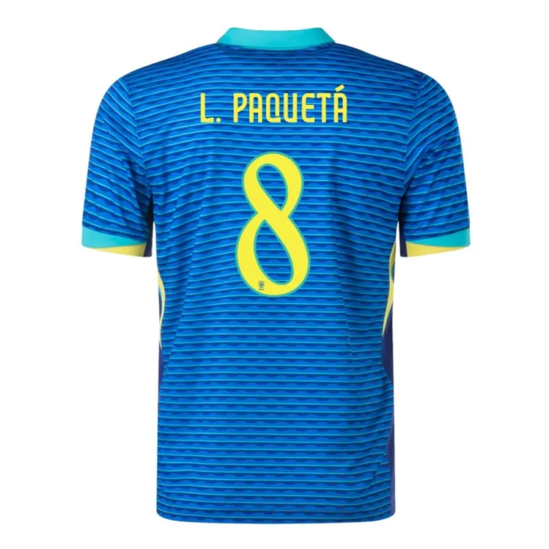 Paquetá, Brasilien Auswärts-Trikot 2024/25, Fanausgabe, Blau