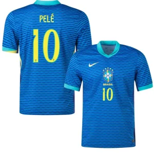 Pelé, Brazil 2024/25 Away Jersey, Fan Version, Blue