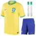 Brasilien 2022/23 Heim Kinder Fan-Trikotset - Gelb