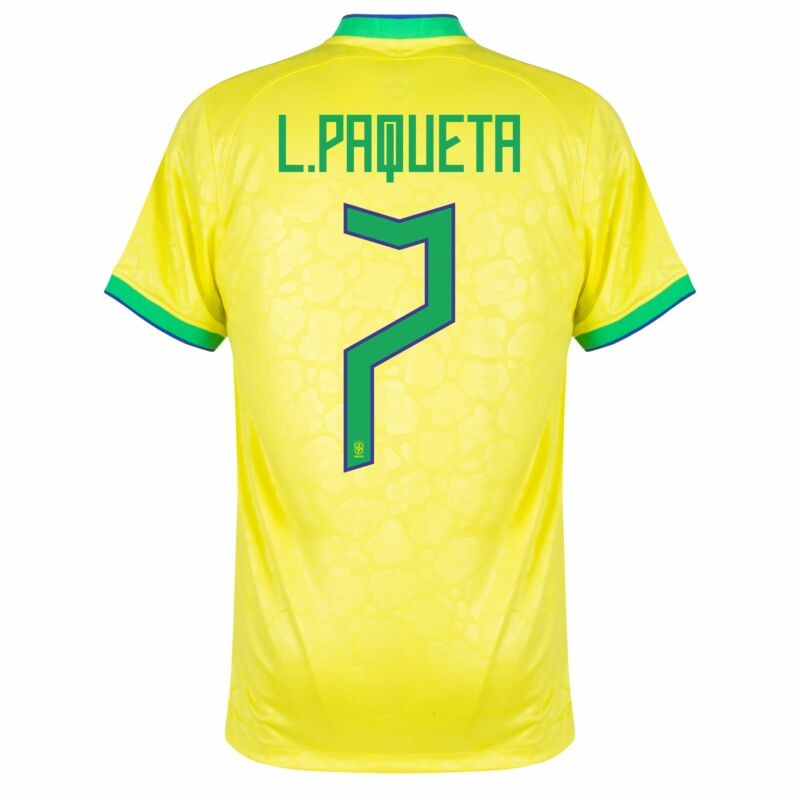 L. Paqueta, Brazil 2022 World Cup Home Fan Jersey (Yellow)