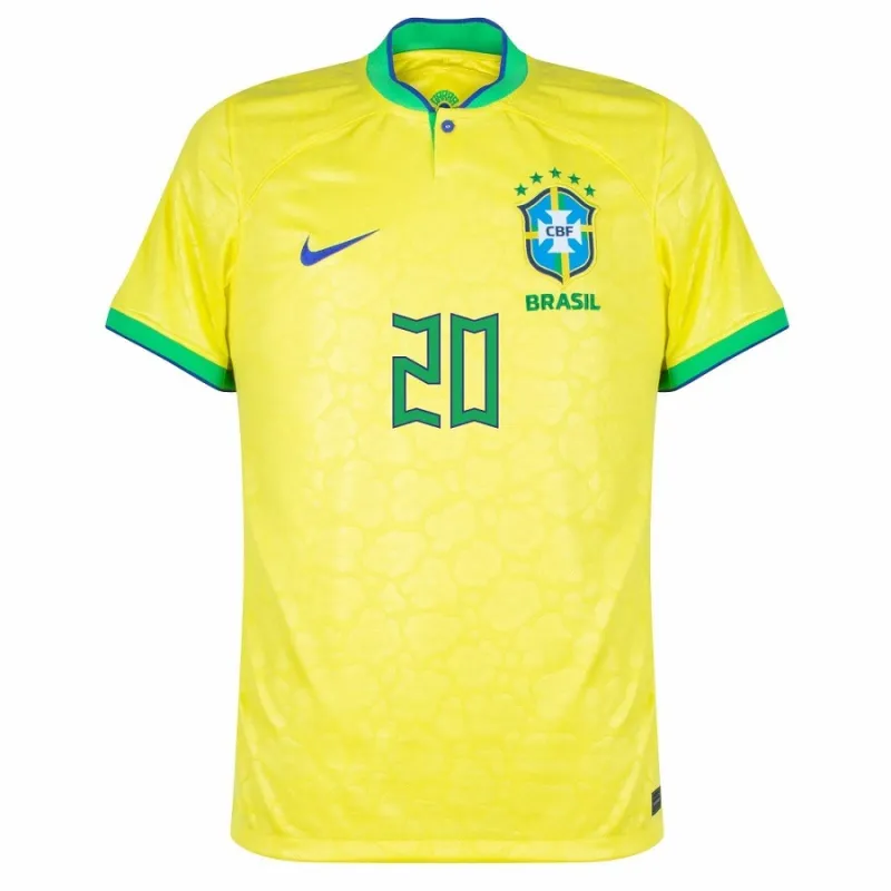 Vini Jr Brazil 2022 World Cup Home Jersey - Yellow