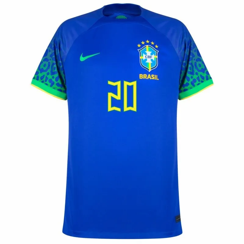 Maillot extérieur Vini Jr Brésil Coupe du Monde 2022 - Bleu