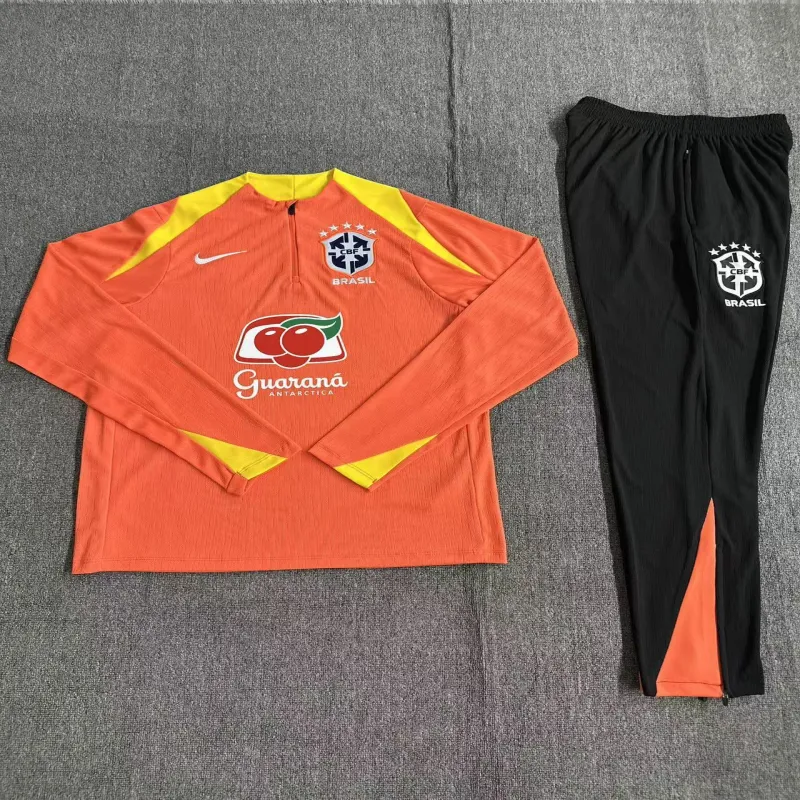 Brazil 2025/26 Kids Sports Set Orange