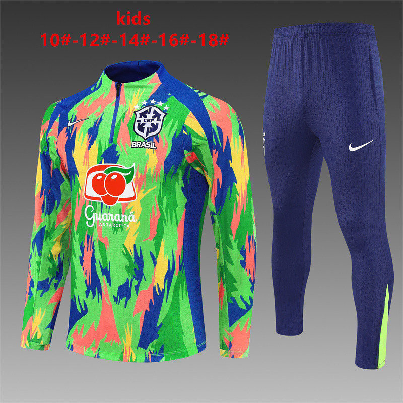 Brazil 2025/26 Kids Sports Set Green