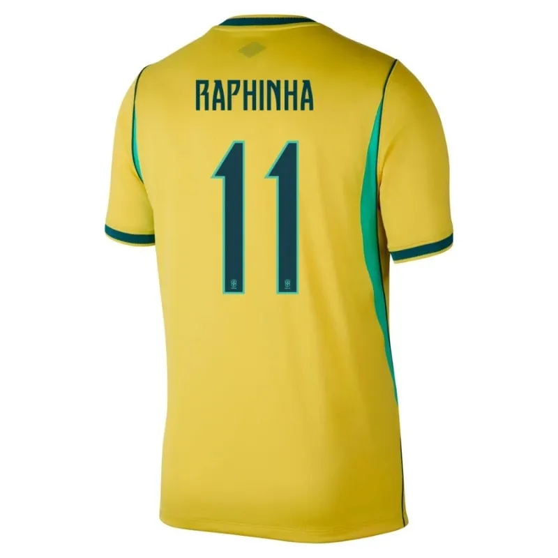 Brasil RAPHINHA 2026/27 Camiseta Local Niño Amarillo