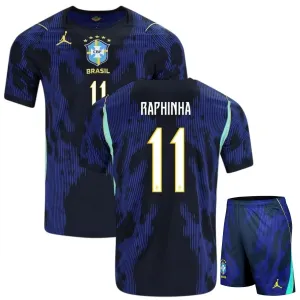 Completo Away Bambini Brasile RAPHINHA 2026/27 Blu