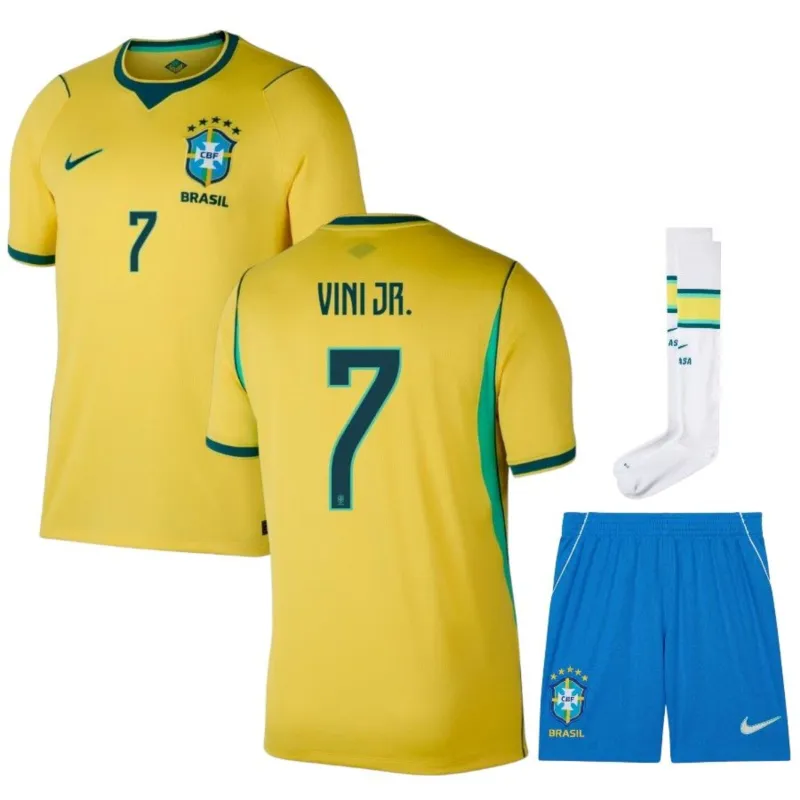 Brasilien VINI JR 2026/27 Heimtrikot Kinder Gelb