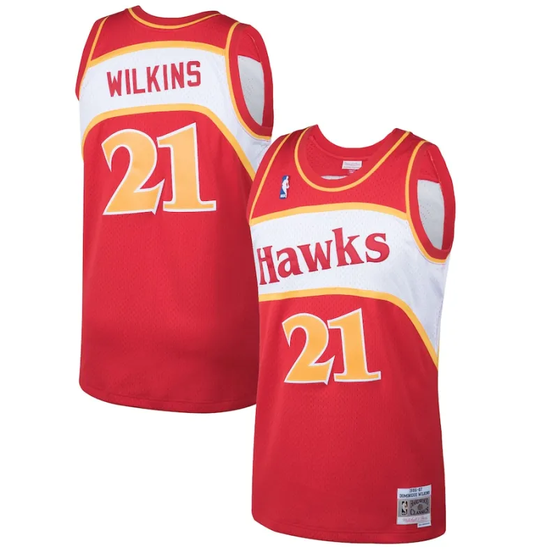 Camiseta Dominique Wilkins Atlanta Hawks Mitchell & Ness 86/87 Retro