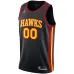 Atlanta Hawks Maillot personnalisé Swingman de la marque Jordan - Édition Statement - Noir