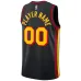 Atlanta Hawks Maillot personnalisé Swingman de la marque Jordan - Édition Statement - Noir