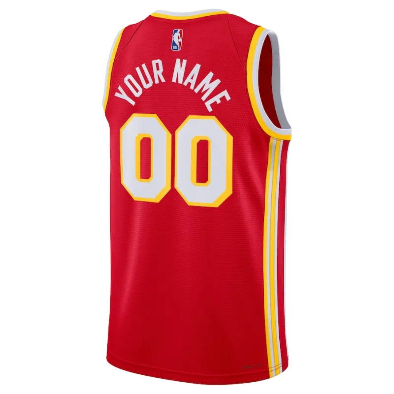 Atlanta Hawks Camiseta personalizada Swingman unisex - Edición Ícono - Rojo