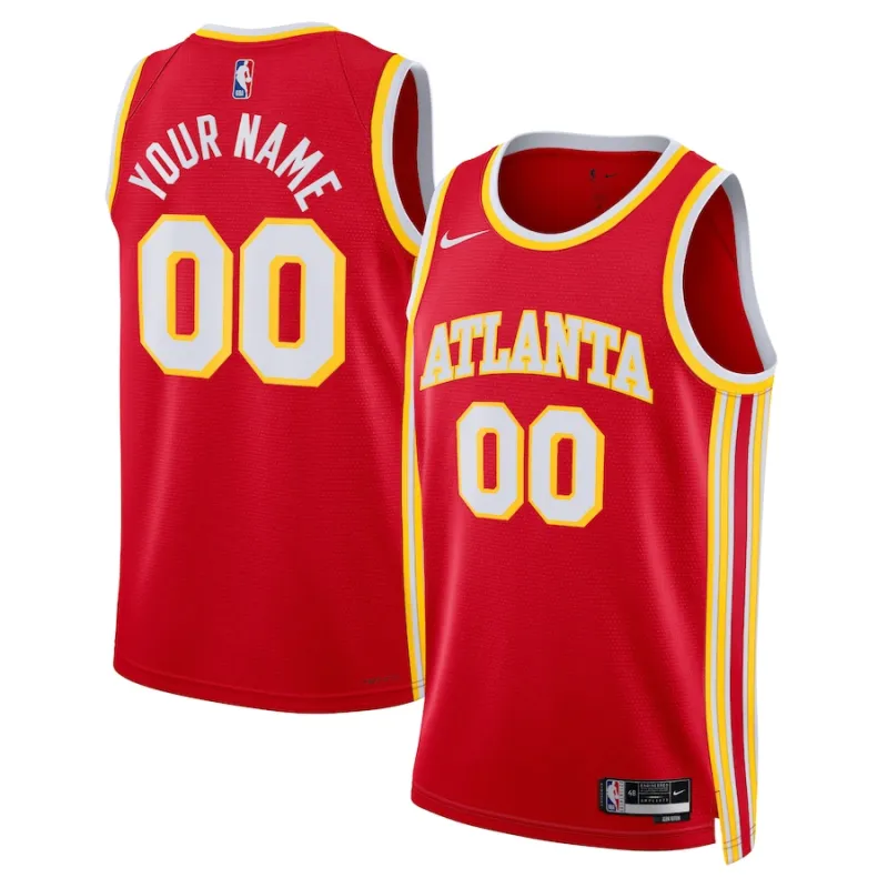 Atlanta Hawks Camiseta personalizada Swingman unisex - Edición Ícono - Rojo