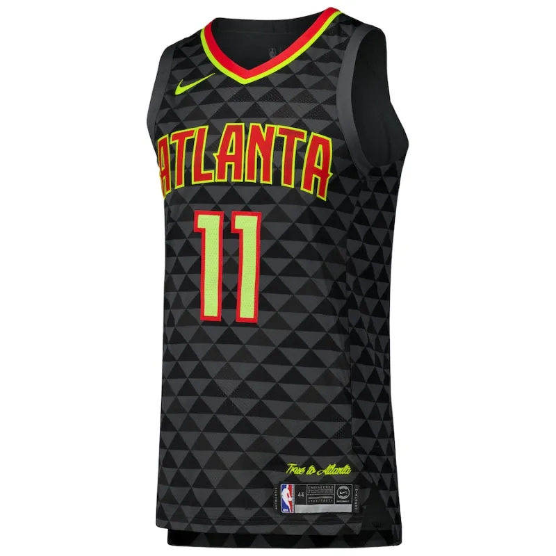 Trae Young, Camiseta de jugador de los Atlanta Hawks - Edición Ícono - Negro