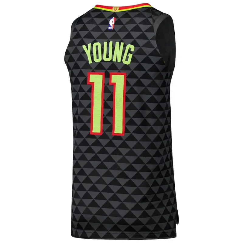 Trae Young, Camiseta de jugador de los Atlanta Hawks - Edición Ícono - Negro